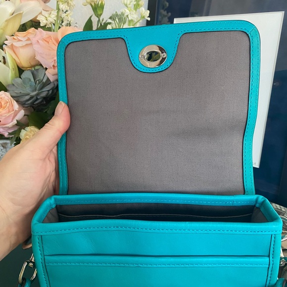 Coach Legacy Penny Turquoise Crossbody Bag - Picture 6 of 9